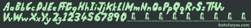 RunningScared Font – Green Fonts on Black Background