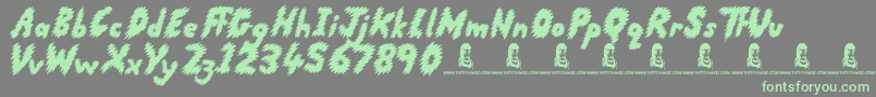 RunningScared Font – Green Fonts on Gray Background