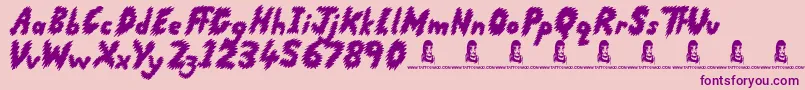 RunningScared Font – Purple Fonts on Pink Background