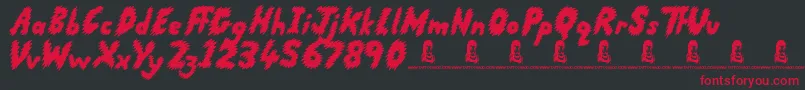 RunningScared Font – Red Fonts on Black Background