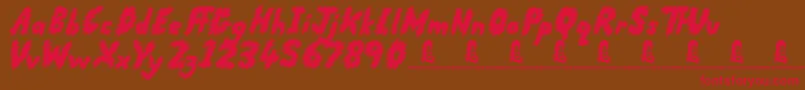 RunningScared Font – Red Fonts on Brown Background