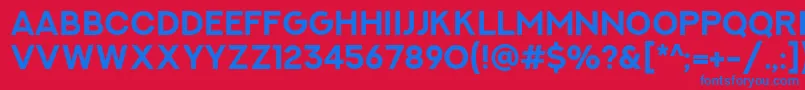 フォントNextArtBold – 赤い背景に青い文字