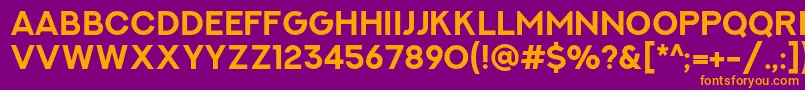 NextArtBold Font – Orange Fonts on Purple Background