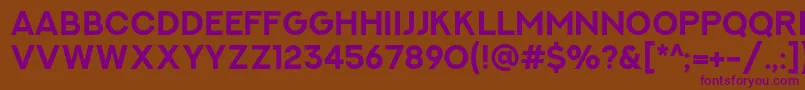 NextArtBold Font – Purple Fonts on Brown Background