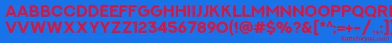 NextArtBold Font – Red Fonts on Blue Background