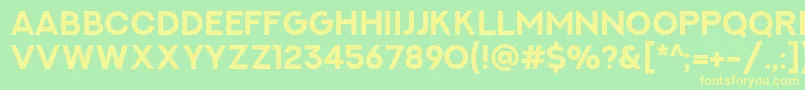 NextArtBold Font – Yellow Fonts on Green Background