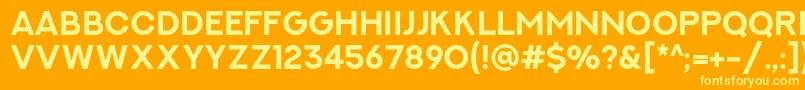 NextArtBold Font – Yellow Fonts on Orange Background