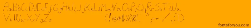 MtfAkhn Font – Brown Fonts on Orange Background