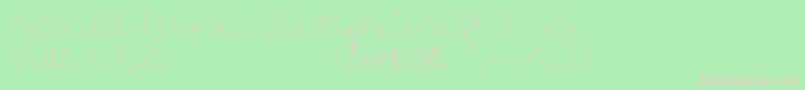 MtfAkhn Font – Pink Fonts on Green Background