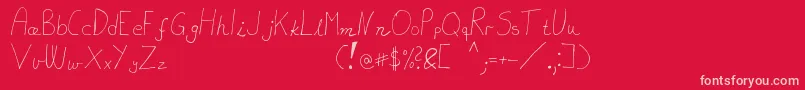 MtfAkhn Font – Pink Fonts on Red Background
