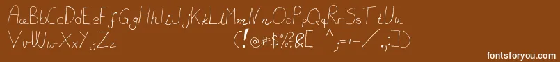 MtfAkhn Font – White Fonts on Brown Background