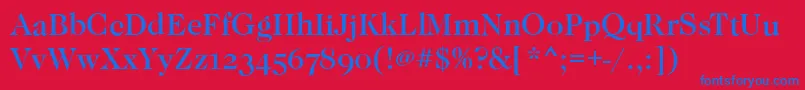 CaslonOsfMediumRegular Font – Blue Fonts on Red Background