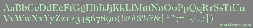 Шрифт CaslonOsfMediumRegular – зелёные шрифты на сером фоне