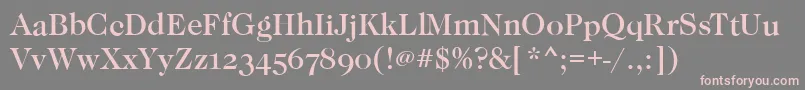 CaslonOsfMediumRegular-Schriftart – Rosa Schriften auf grauem Hintergrund
