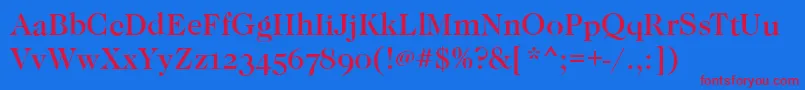 CaslonOsfMediumRegular Font – Red Fonts on Blue Background