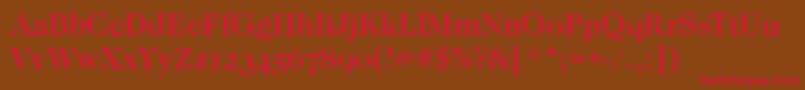 CaslonOsfMediumRegular Font – Red Fonts on Brown Background