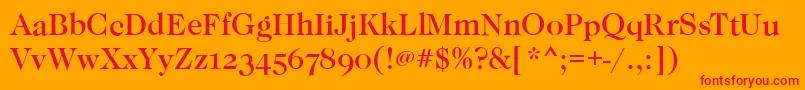 CaslonOsfMediumRegular Font – Red Fonts on Orange Background