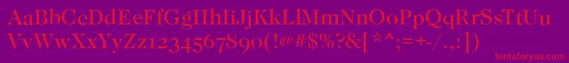 CaslonOsfMediumRegular Font – Red Fonts on Purple Background
