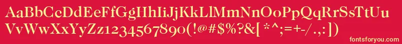 CaslonOsfMediumRegular Font – Yellow Fonts on Red Background