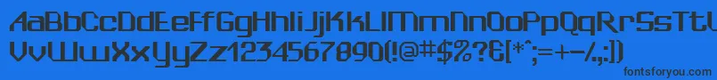 WedgiesskBold Font – Black Fonts on Blue Background