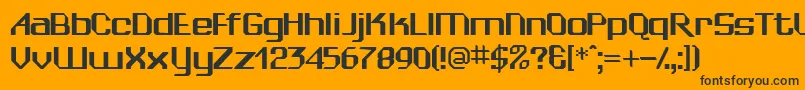 WedgiesskBold Font – Black Fonts on Orange Background