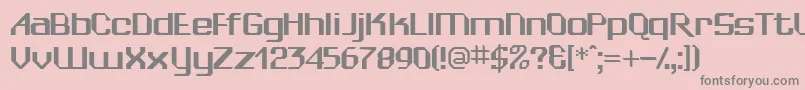 WedgiesskBold Font – Gray Fonts on Pink Background