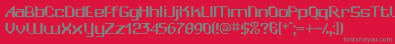 WedgiesskBold Font – Gray Fonts on Red Background