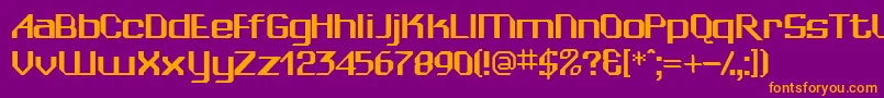 WedgiesskBold Font – Orange Fonts on Purple Background