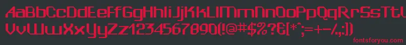 WedgiesskBold Font – Red Fonts on Black Background