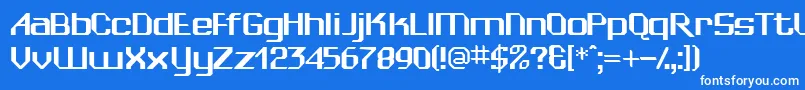 WedgiesskBold Font – White Fonts on Blue Background