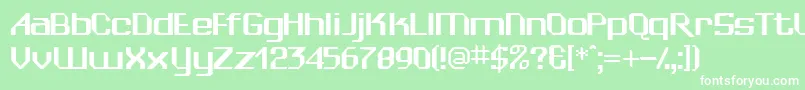 フォントWedgiesskBold – 緑の背景に白い文字