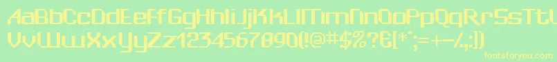 WedgiesskBold Font – Yellow Fonts on Green Background