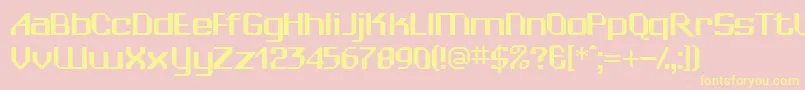 WedgiesskBold Font – Yellow Fonts on Pink Background