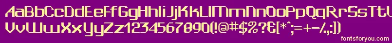 fuente WedgiesskBold – Fuentes Amarillas Sobre Fondo Morado