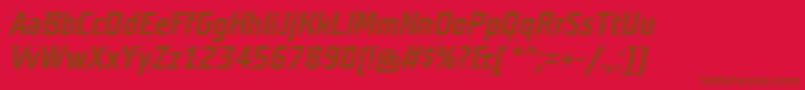 TeutonmagerBolditalic Font – Brown Fonts on Red Background