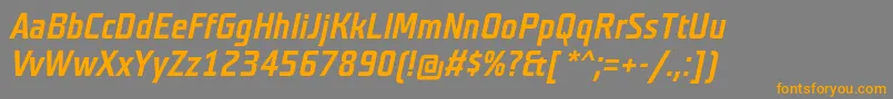 TeutonmagerBolditalic Font – Orange Fonts on Gray Background