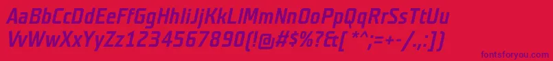 TeutonmagerBolditalic Font – Purple Fonts on Red Background