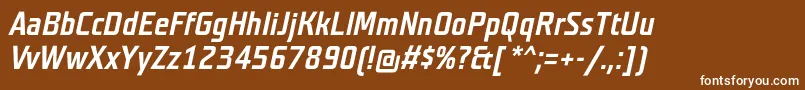 TeutonmagerBolditalic Font – White Fonts on Brown Background
