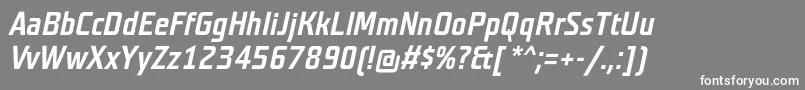 TeutonmagerBolditalic Font – White Fonts on Gray Background