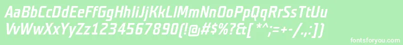 TeutonmagerBolditalic Font – White Fonts on Green Background