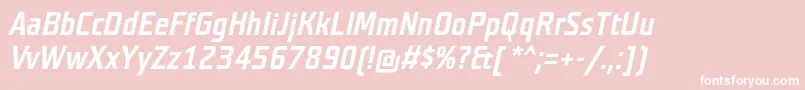 TeutonmagerBolditalic Font – White Fonts on Pink Background