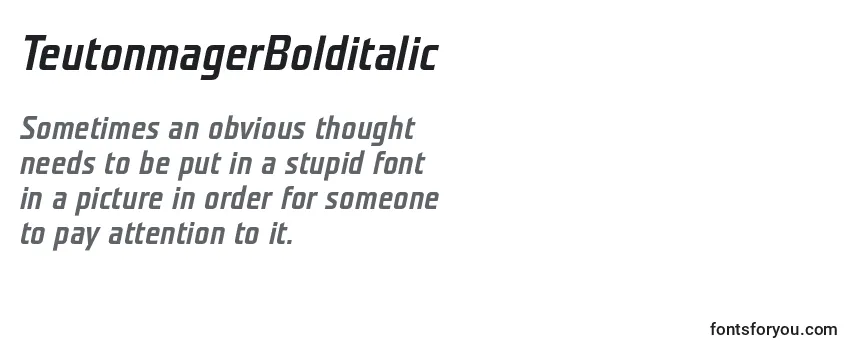 Review of the TeutonmagerBolditalic Font