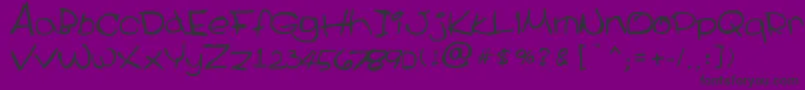 Cecile Font – Black Fonts on Purple Background