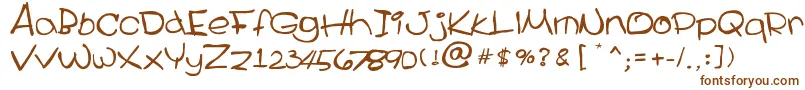 Cecile-fontti – ruskeat fontit valkoisella taustalla