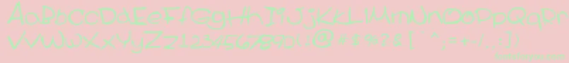 Cecile Font – Green Fonts on Pink Background