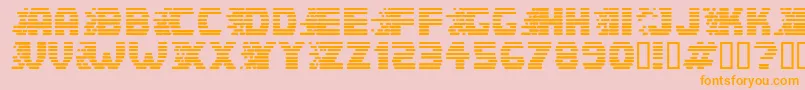 Speerg Font – Orange Fonts on Pink Background