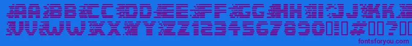 Speerg Font – Purple Fonts on Blue Background