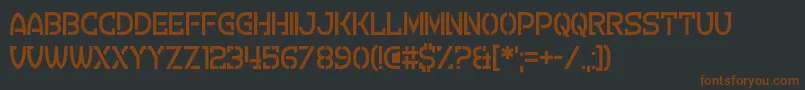 Czcionka CreviceStencil – brązowe czcionki na czarnym tle