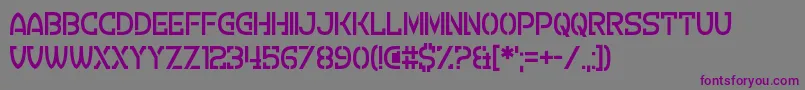 CreviceStencil Font – Purple Fonts on Gray Background