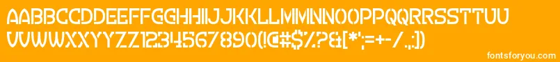 CreviceStencil Font – White Fonts on Orange Background